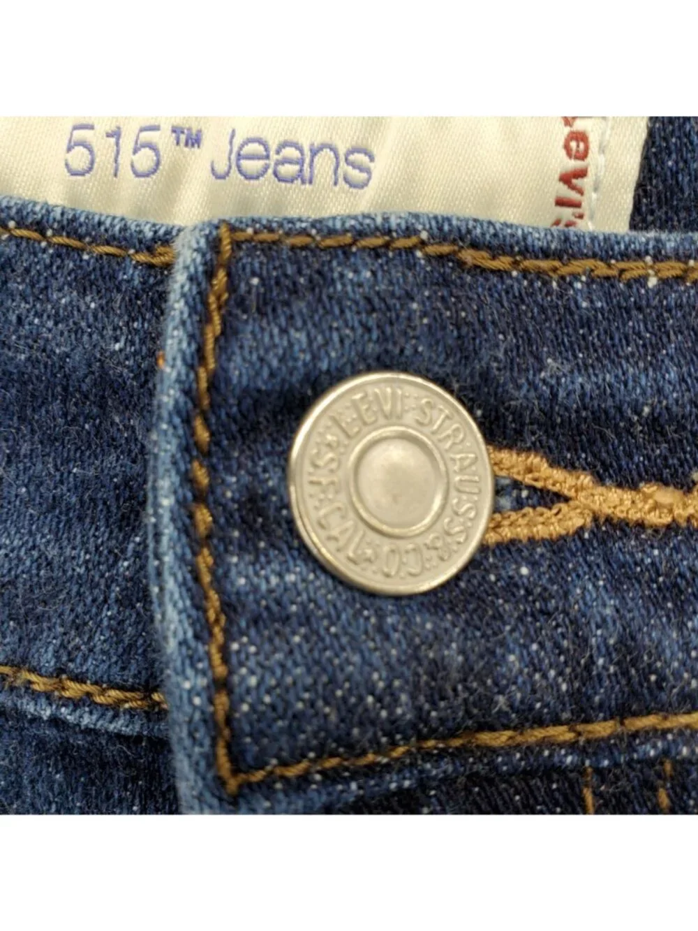Levis Shorts Womens 14 Blue 515 Relaxed Fit Denim Folded Hem *Read*
